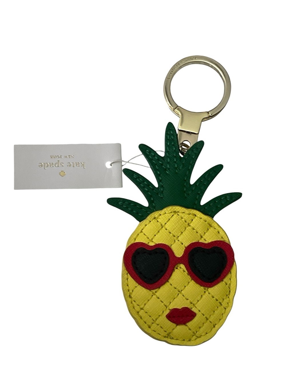 KATE SPADE PINEAPPLE KEYCHAIN BAG CHARM